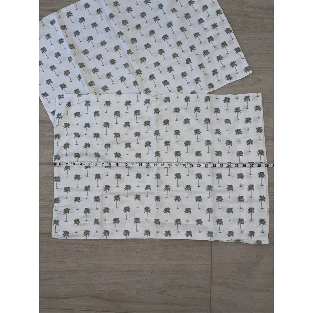 2 Flannel Christmas Palm Tree Pillow Cases 100% cotton STANDARD SIZE Winter